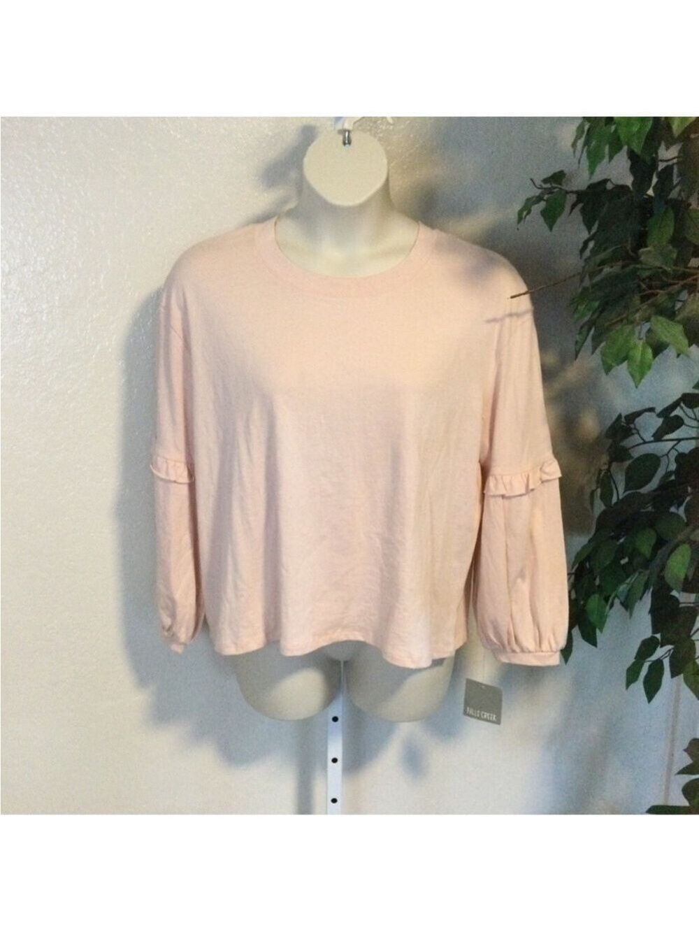 Falls Creek long sleeve tee Woman’s size 1X peachy pink color crewneck